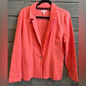 Maurices Coral-Pink Single-Button Blazer